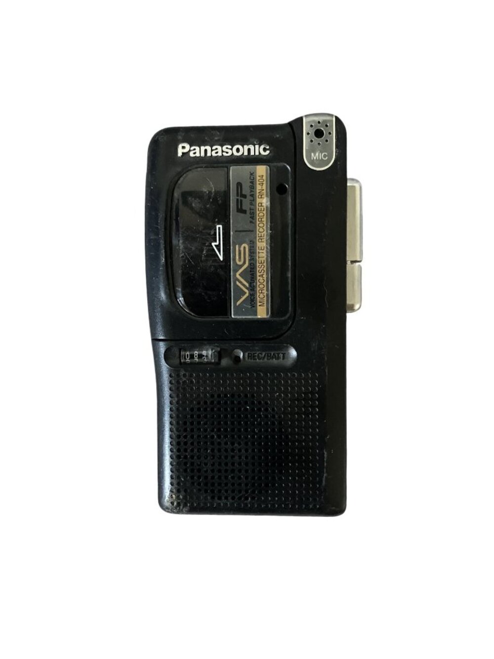 Panasonic VAS FP Microcassette Recorder RN-404 Black Portable Voice Recorder